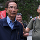 Martin Lee and Jimmy Lai march at a protest against the extradition bill on March 31, 2019.